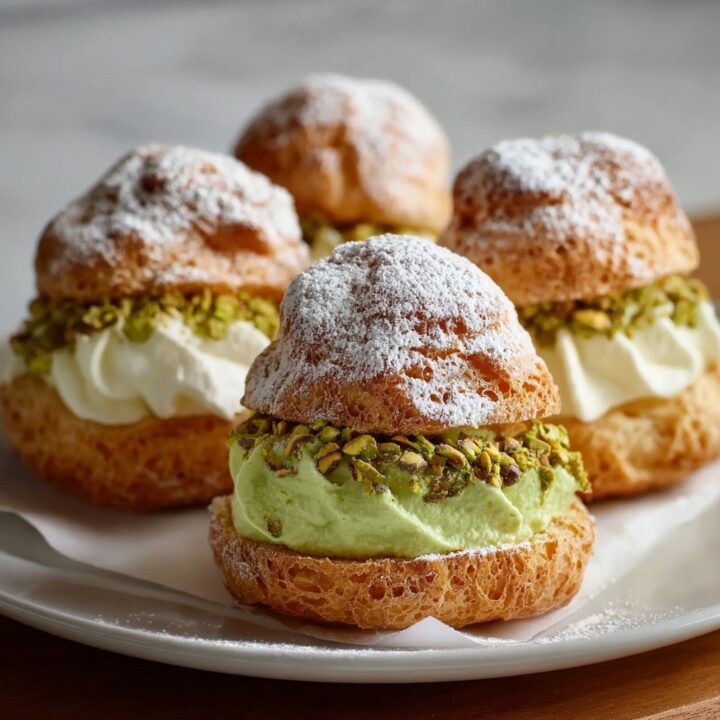 Pistachio Cream Puffs Recipe