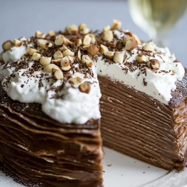 Chocolate Hazelnut Crepe Cake Recipe