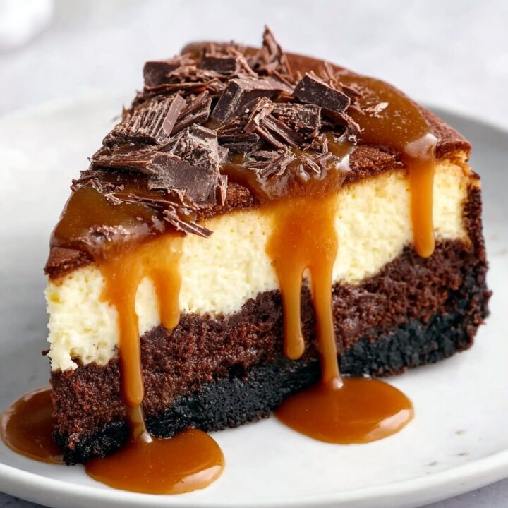 Chocolate Caramel Brownie Cheesecake Recipe