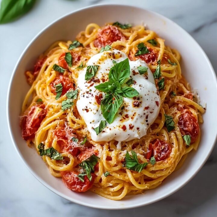 Creamy Tomato Burrata Pasta Recipe