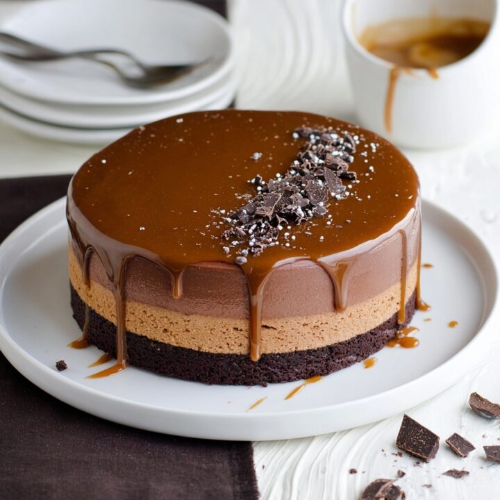 Chocolate Caramel Mousse Cake Recipe
