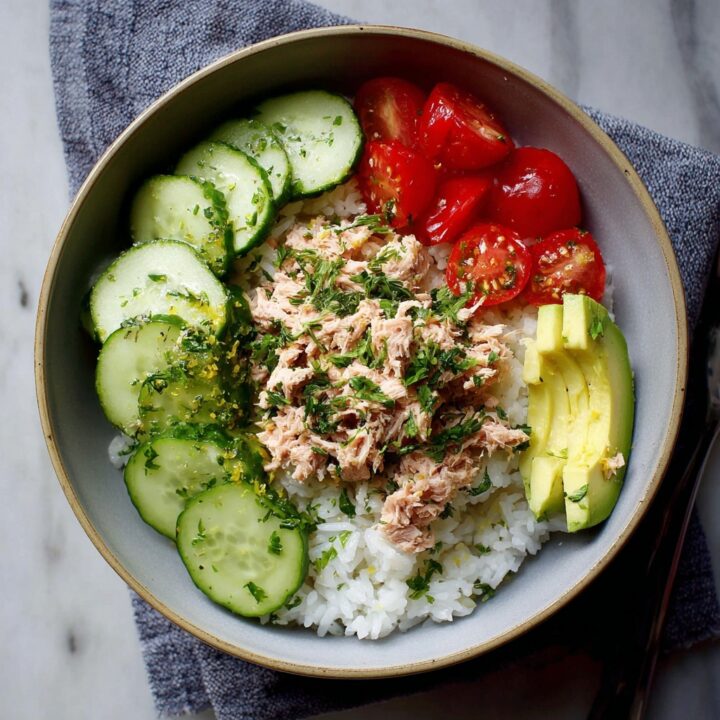 Lemon Herb Tuna Rice Bowl Recipe