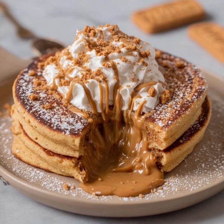 Biscoff Molten Lava Pancake Skillet Recipe