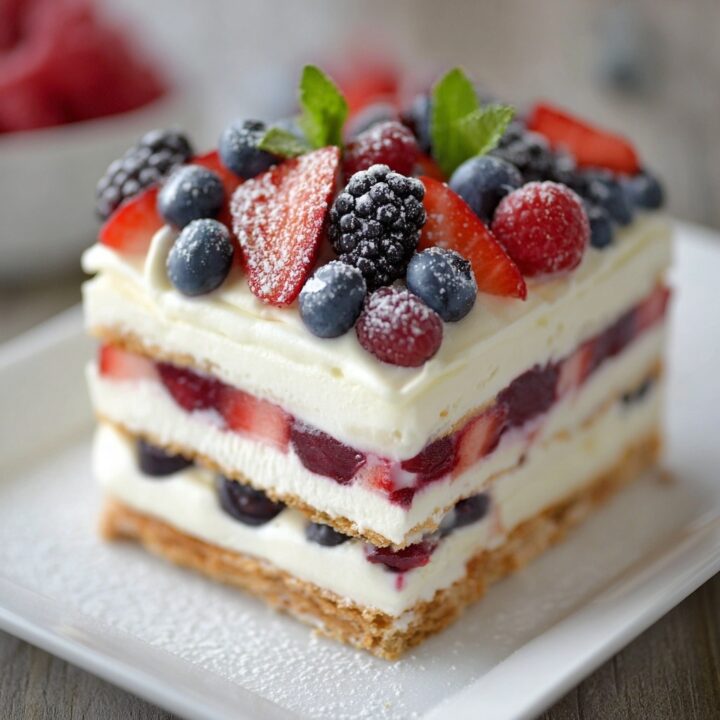 Vanilla Bean Berry Icebox Lasagna Recipe