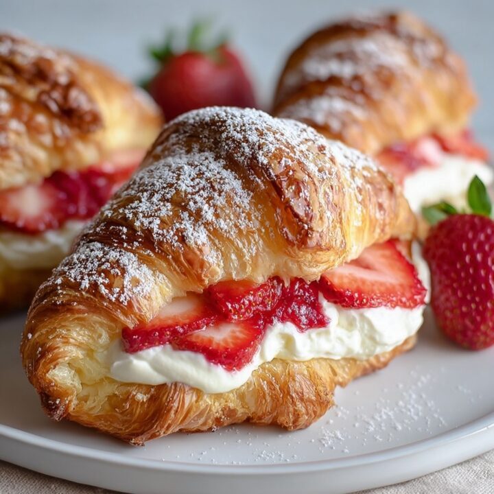 Strawberry Cheesecake Stuffed Croissant Sandwich Recipe