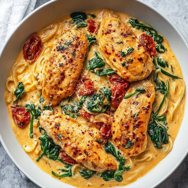 Creamy Tomato Spinach Chicken Recipe