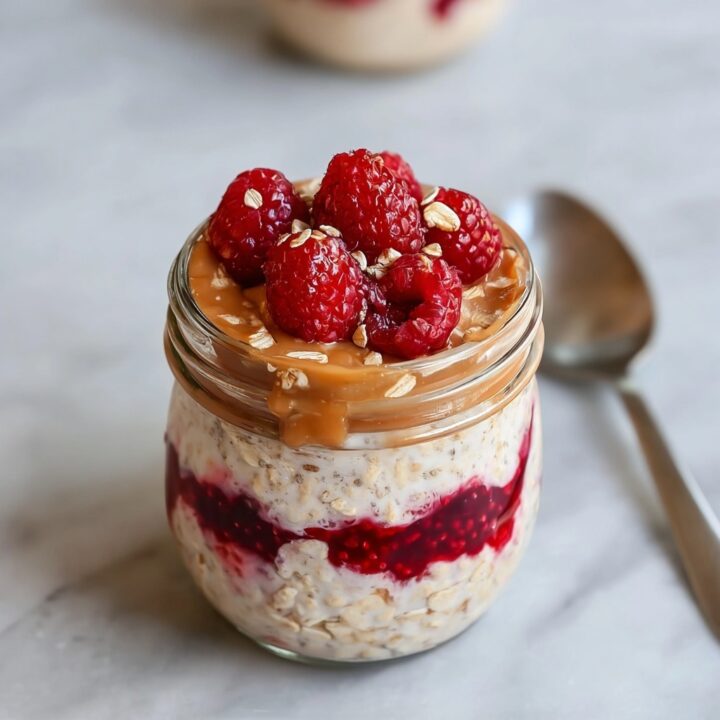 Peanut Butter and Jelly Overnight Oats