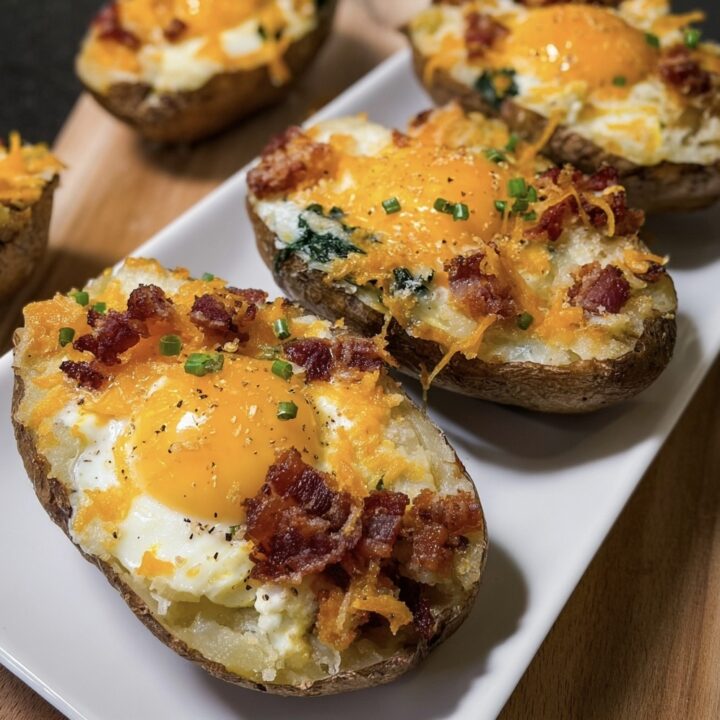 Twice Baked Loaded Breakfast Potatoes
