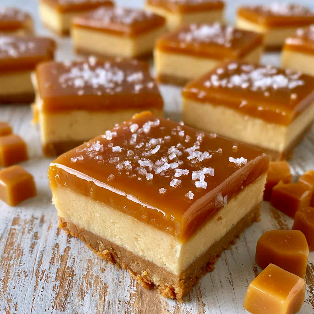 How to Make Rich and Creamy Salted Caramel Cheesecake Bars